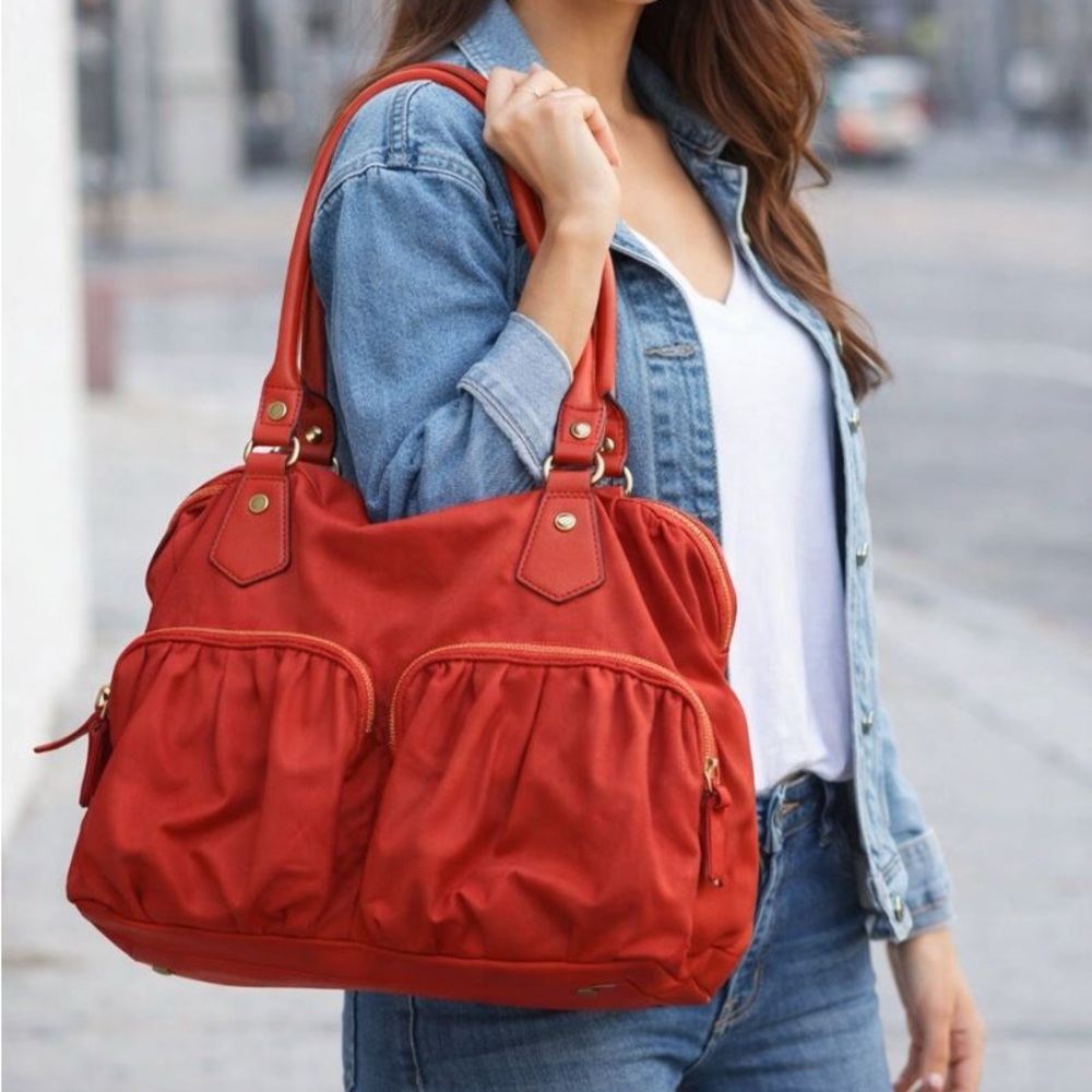 MZ Wallace Baby Jane Nylon Bag in Red